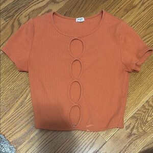 Orange Short Sleeve Top